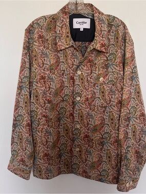 Corridor Men’s Paisley Military Field Jacket - Multicolor